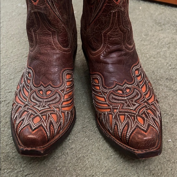 Lucchese Wings Women's Tooled Inlay Western Boot - Picture 5 of 5